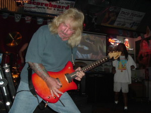 Tony Caggiano, Guitarist for the Kim Martin Band, playing one of his original Farnell Custom Pro series